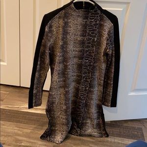 French connection grey print lula shirt dress